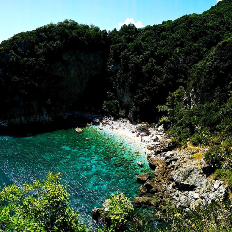 beaches of Pelion Fakistra Beach from above